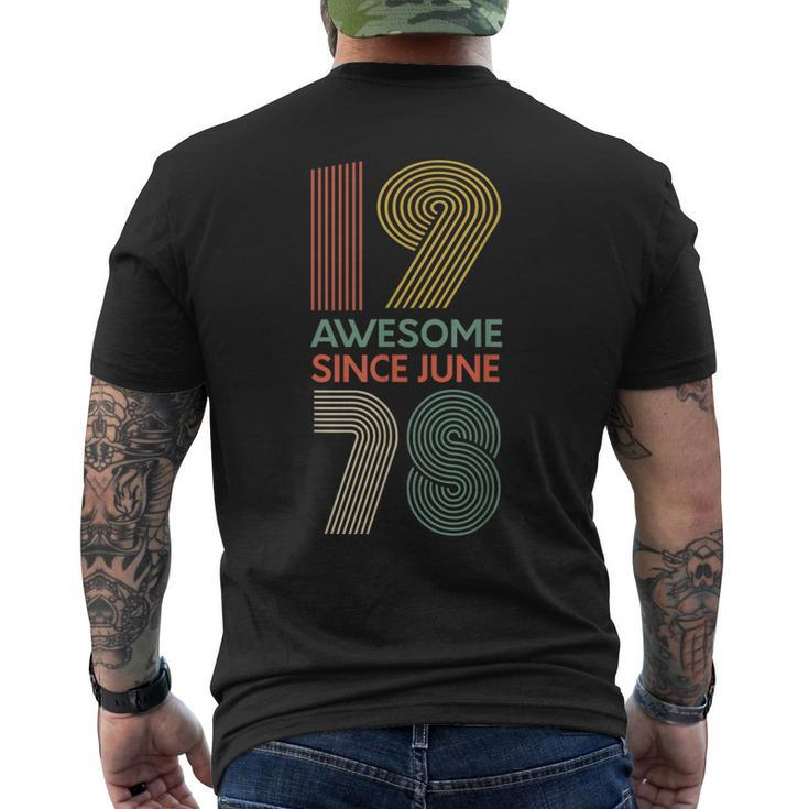 Awesome Since June 1978 T 40Th Birthday Men's Back Print T-shirt
