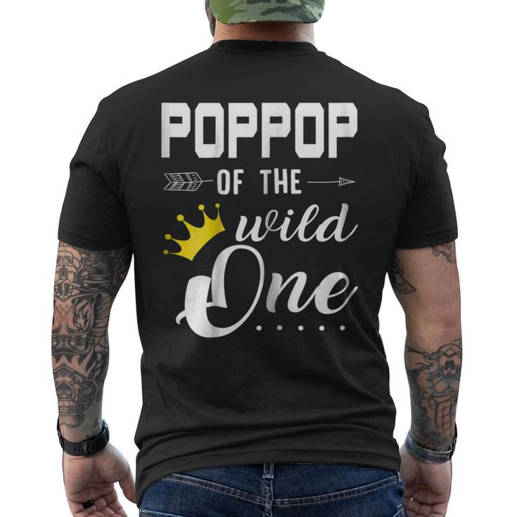 Awesome Pop Pop Of The Wild One Thing 1St Birthday Men's Back Print T-shirt