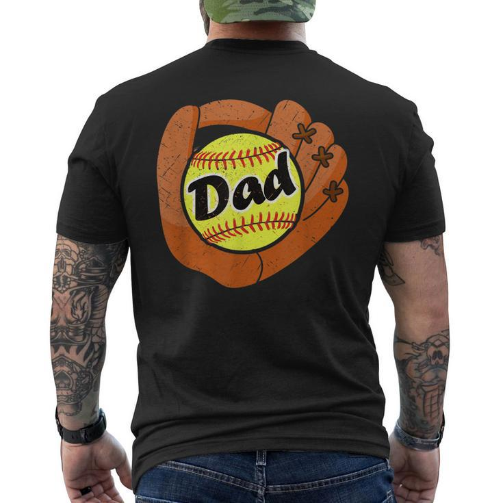 Awesomme Daddy Softball Dad Baseball Fans Men's T-shirt Back Print