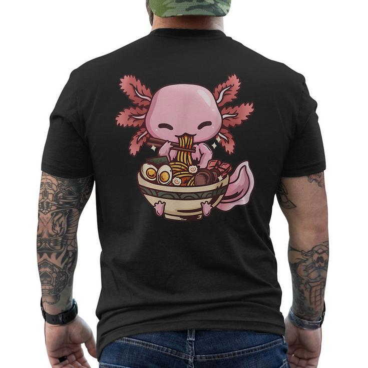 Axolotl Ramen Anime Kawaii Eating Girls Ns Men's Back Print T-shirt