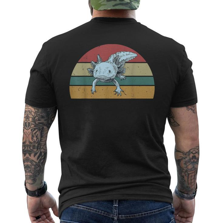 Axolotl   Retro Design Mom Dad Kids Men Youth Boys Mens Back Print T-shirt
