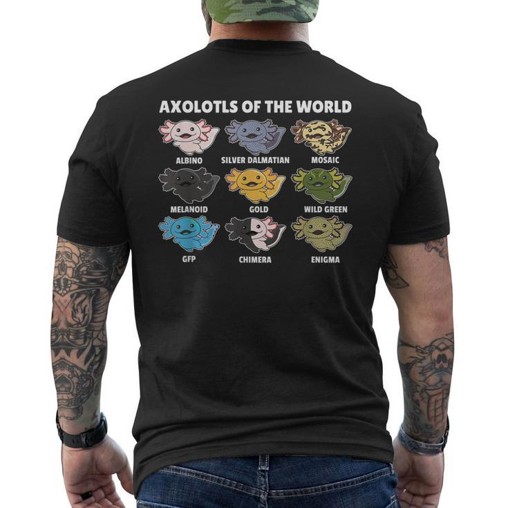 Axolotls Of The World Sweet Animals Kawaii Axolotl Men's Back Print T-shirt