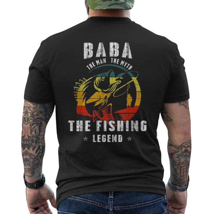 Baba Man Myth Fishing Legend Fathers Day Men's T-shirt Back Print