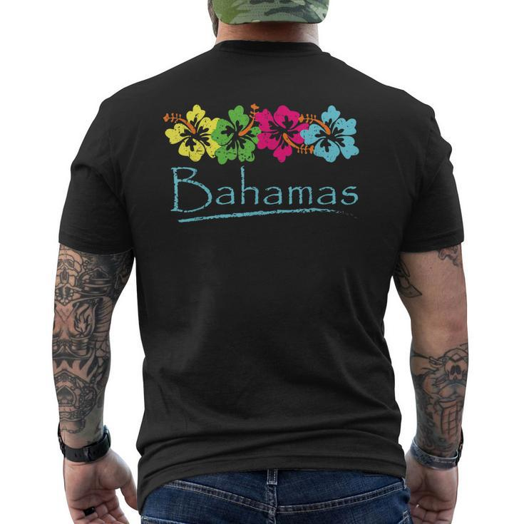 Bahamas Exotic Tropical Beach And Vacation Vintage Print Men's Back Print T-shirt