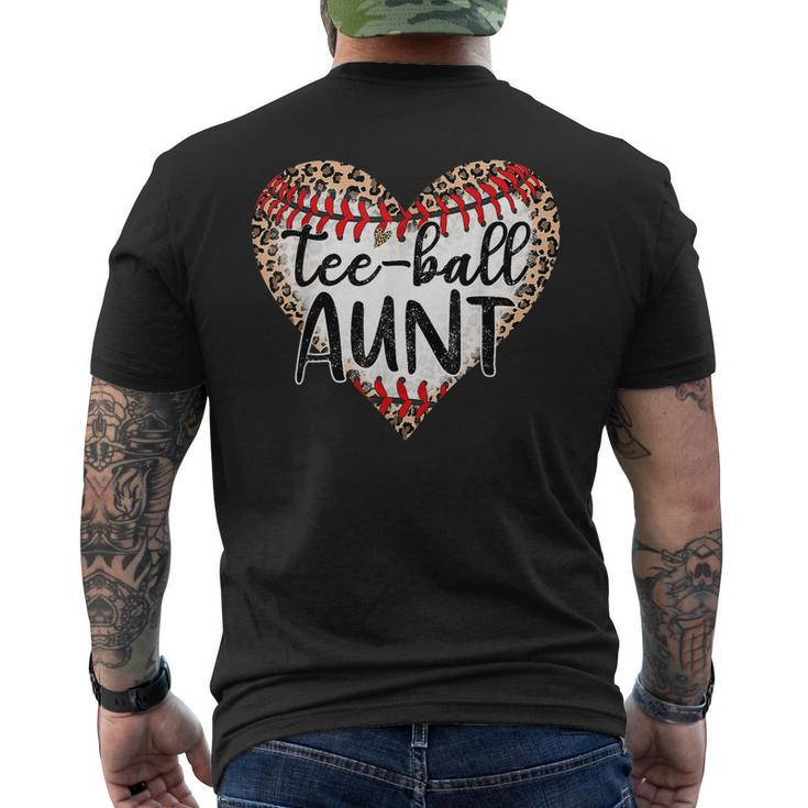 -Ball Aunt Leopard Heart -Ball Mom Men's Back Print T-shirt