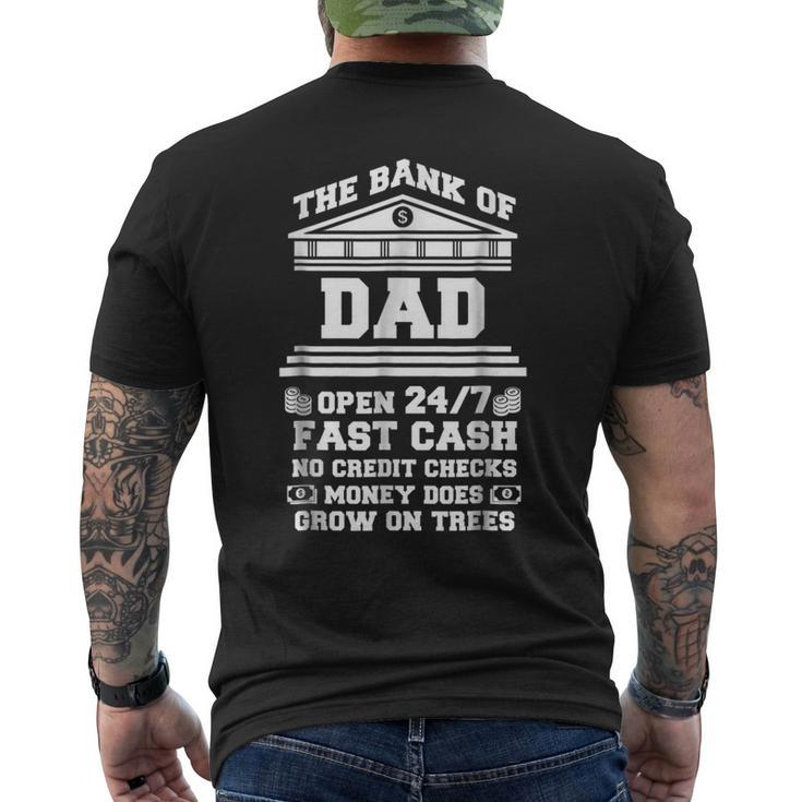 The Bank Of Dad T Father Day Men's Back Print T-shirt