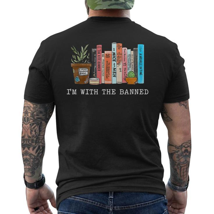 Im With The Banned Books I Read Banned Books Lovers Men's Back Print T-shirt