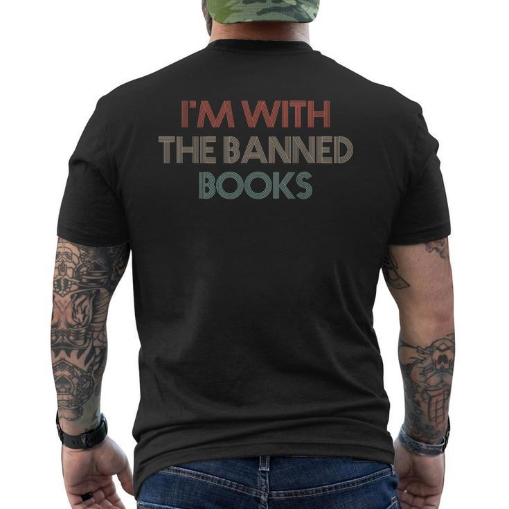 Im With The Banned Books Read Banned Books Vintage Retro Men's Back Print T-shirt