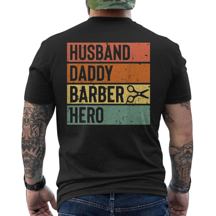Barber Dad Husband Daddy Hero Fathers Day V2 Men's T-shirt Back Print