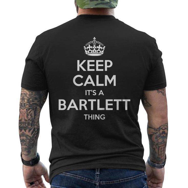 Bartlett Surname Family Tree Birthday Reunion Men's Back Print T-shirt