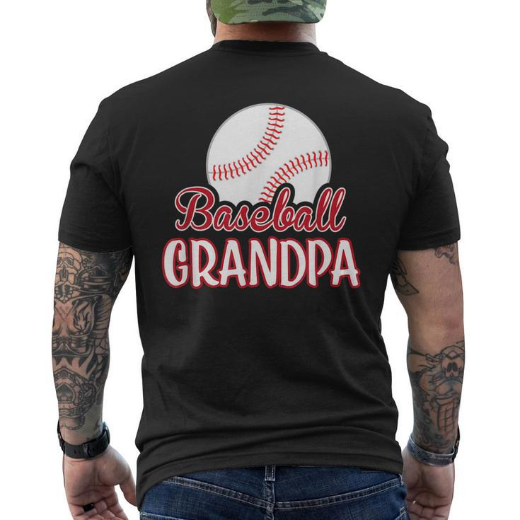 Baseball Grandpa  Birthday Gift For GrandpaFathers Day Gift For Mens Mens Back Print T-shirt