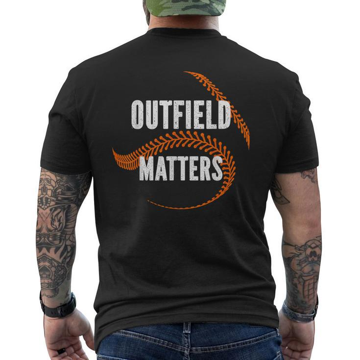 Baseball Outfield Matters Baseball Outfielders Men's Back Print T-shirt