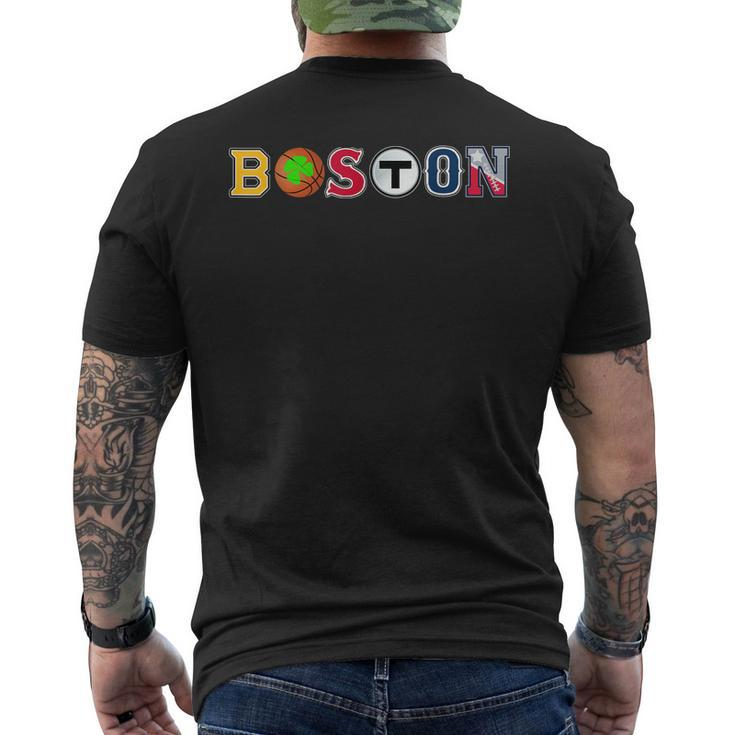 Bawston Townie Sports Fan Boston Mass New England Proud Men's T-shirt Back Print