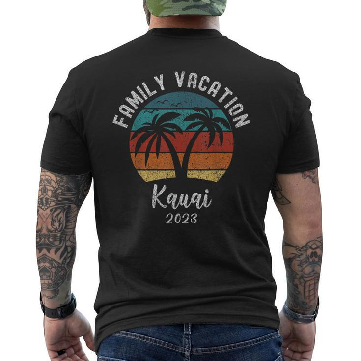 Beach Family Trip Matching Family Vacation 2023 Kauai Men's T-shirt Back Print