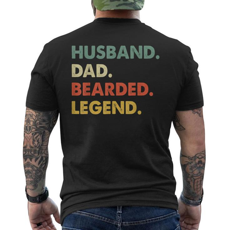 Bearded Men Husband Dad Bearded Legend Vintage Men's T-shirt Back Print
