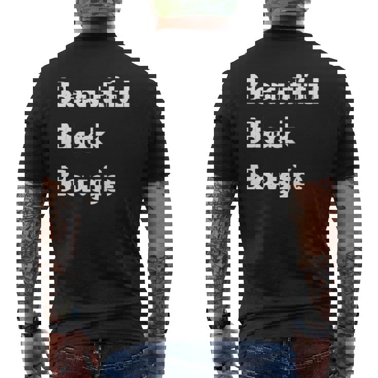 Beautiful Black Bougie Men's Back Print T-shirt