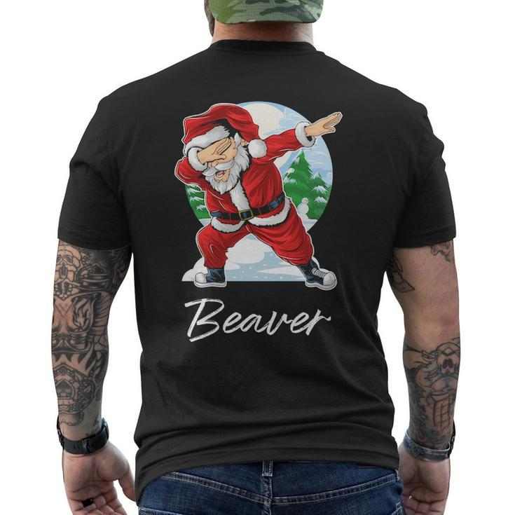 Beaver Name Gift Santa Beaver Mens Back Print T-shirt