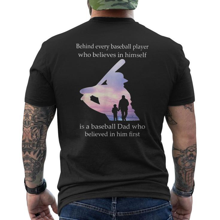 Behind Every Player  Dad Men Grandpa Gift Mens Back Print T-shirt