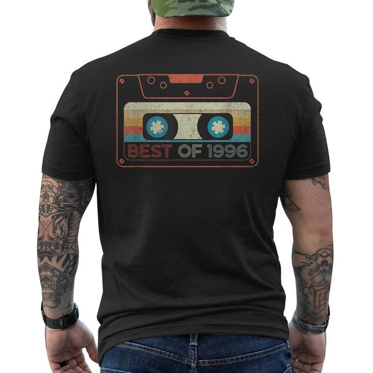 Best Of 1996 Cassette Tape Year Of Birth Birthday Men's Back Print T-shirt