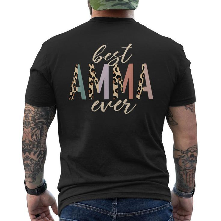 Best Amma Ever Gifts Leopard Print Mothers Day Mens Back Print T-shirt