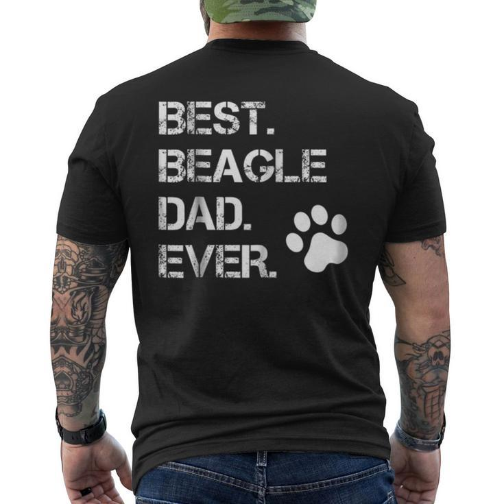 Best Beagle Dad Ever Dog Animal Lover T Men's Back Print T-shirt