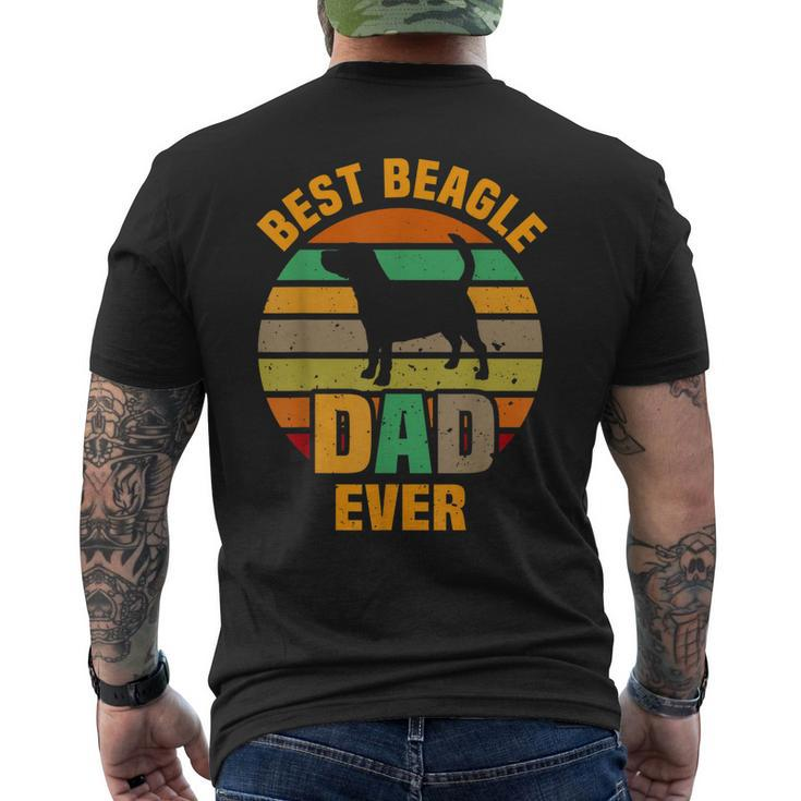 Best Beagle Dad Ever Retro Vintage Dog Lover Men's Back Print T-shirt