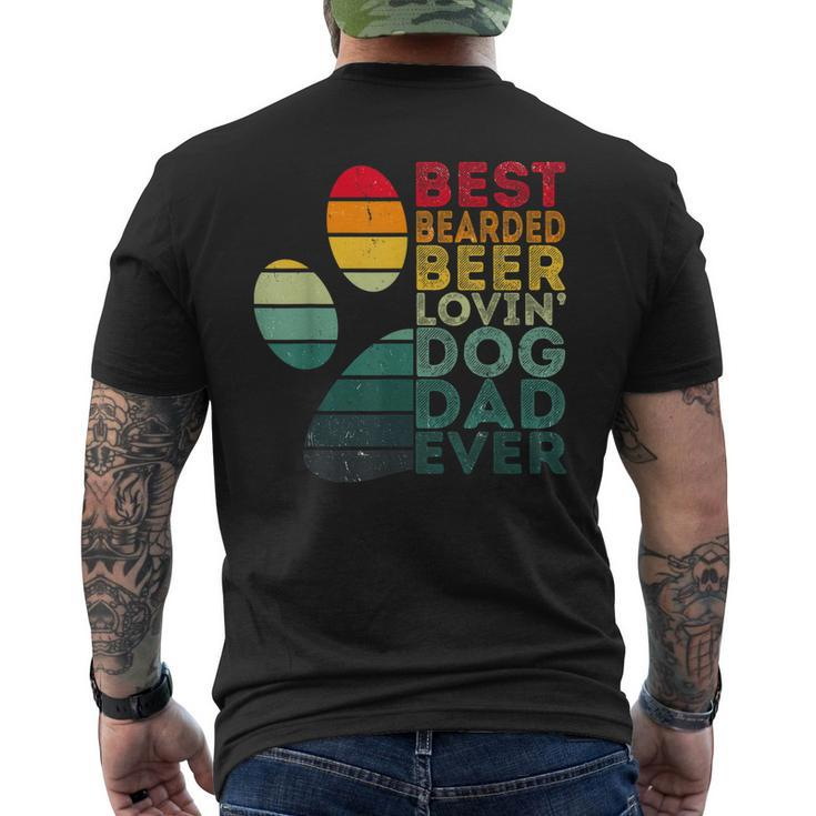 Best Bearded Beer Lovin Dog Dad Ever Retro Vintage Mens Back Print T-shirt