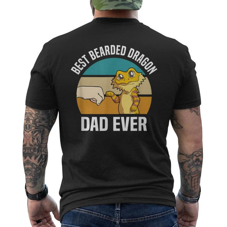 Best Bearded Dragon Dad Ever Pet Bearded Dragon Dad Mens Back Print T-shirt