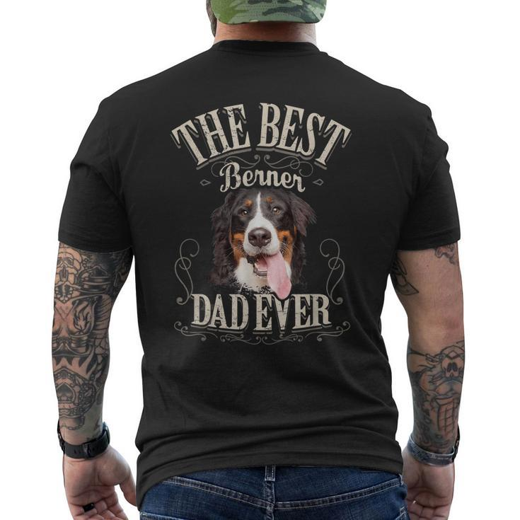 Mens Best Berner Dad Ever Bernese Mountain Dog Vintage Men's T-shirt Back Print