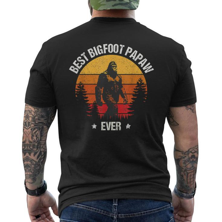 Best Bigfoot Papaw Ever Fathers Day Sasquatch Believe Men's T-shirt Back Print