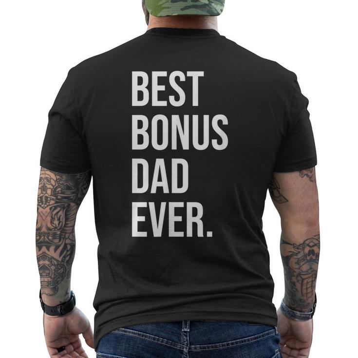 Best Bonus Dad Ever Fathers Day Men's Back Print T-shirt