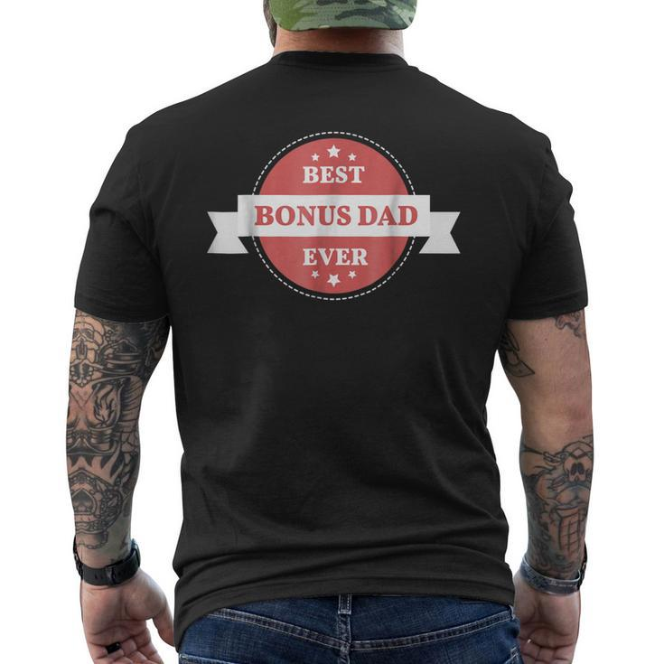 Best Bonus Dad Ever Step Dad T Men's Back Print T-shirt