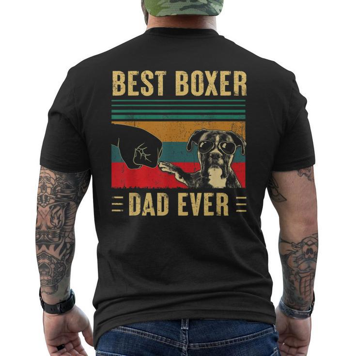 Best Boxer Dad Ever Boxer Dog Dad Fathers Day Men's Back Print T-shirt