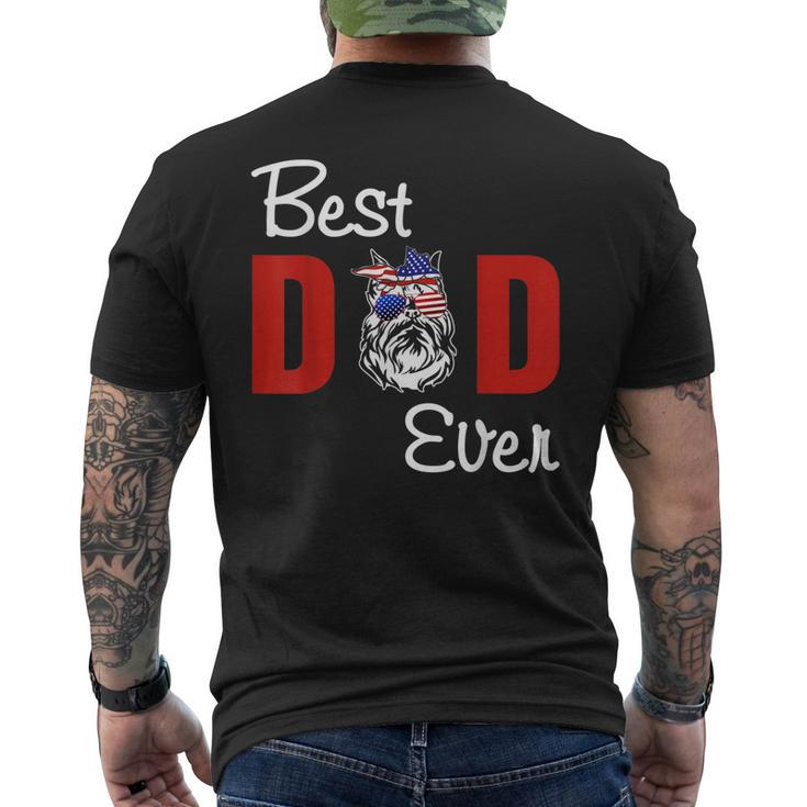 Best Brussels Griffon Dad Ever Dog Fathers Day Men's Back Print T-shirt