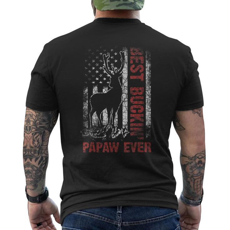 Best Buckin Papaw Ever Deer Hunting Bucking Fathers Day Mens Back Print T-shirt