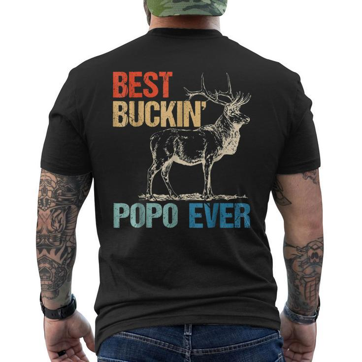 Best Buckin Popo Ever T Deer Hunting Bucking Men's Back Print T-shirt