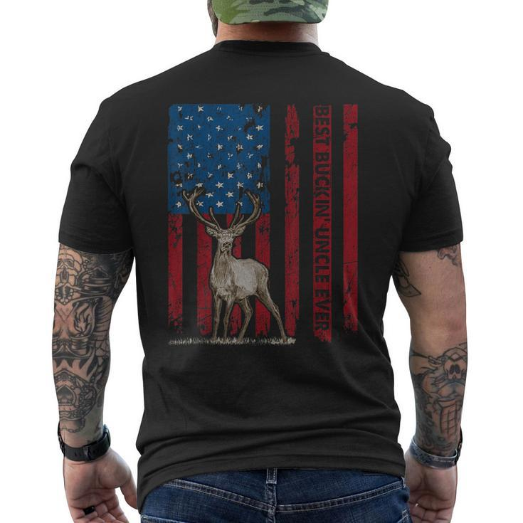 Best Buckin Uncle Ever Deer Hunting Fathers Day Men's Back Print T-shirt