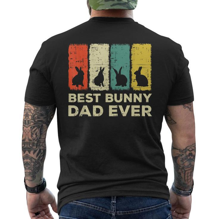 Mens Best Bunny Dad Ever Rabbit Dad Rabbit Bunny Men's T-shirt Back Print