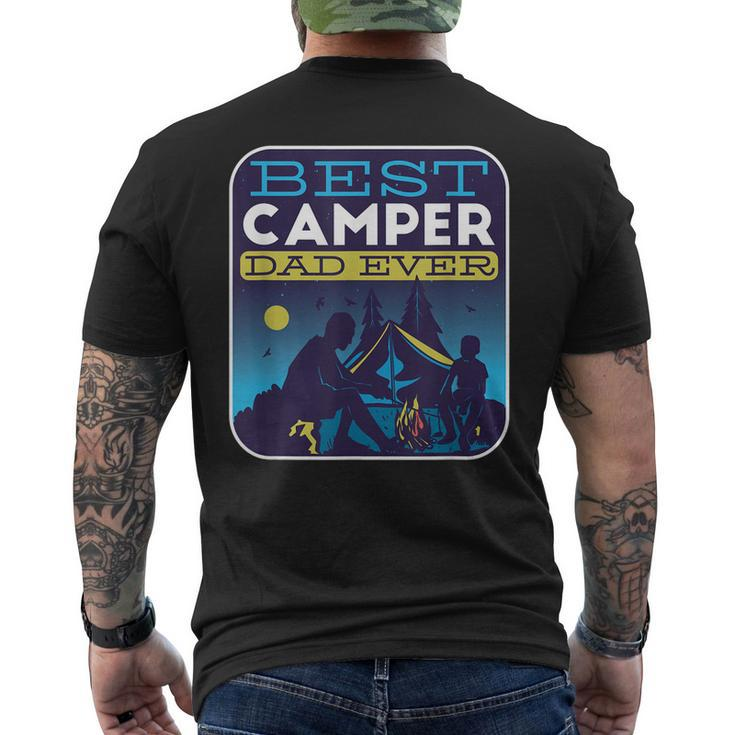 Best Camper Dad Ever Fathersday Summer Camp Camping Men's Back Print T-shirt