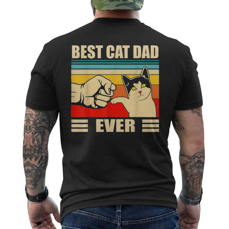 Mens Best Cat Dad Ever Cat Daddy Man Fathers Day Men's T-shirt Back Print