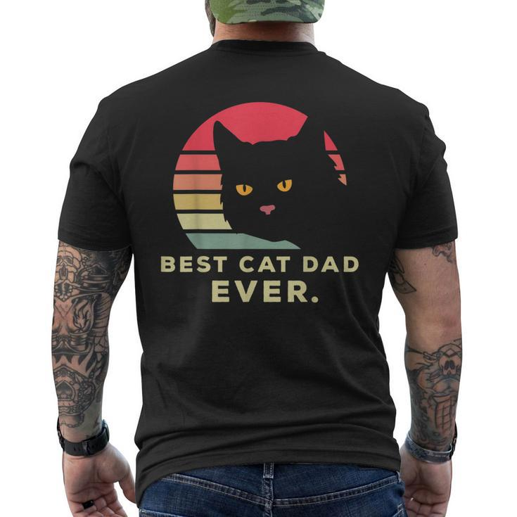 Best Cat Dad Ever Cat Enthusiast Animal Lover Father Men's Back Print T-shirt