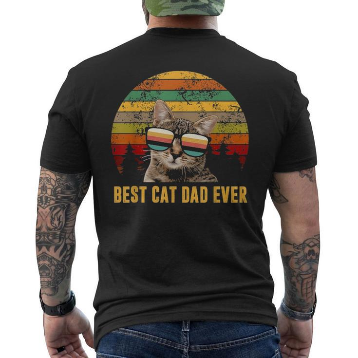 Best Cat Dad Ever Fathers Day I Love Cat Lover Men's T-shirt Back Print