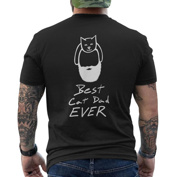 Best Cat Dad Ever Feline Best Friends With Dad Men's Back Print T-shirt