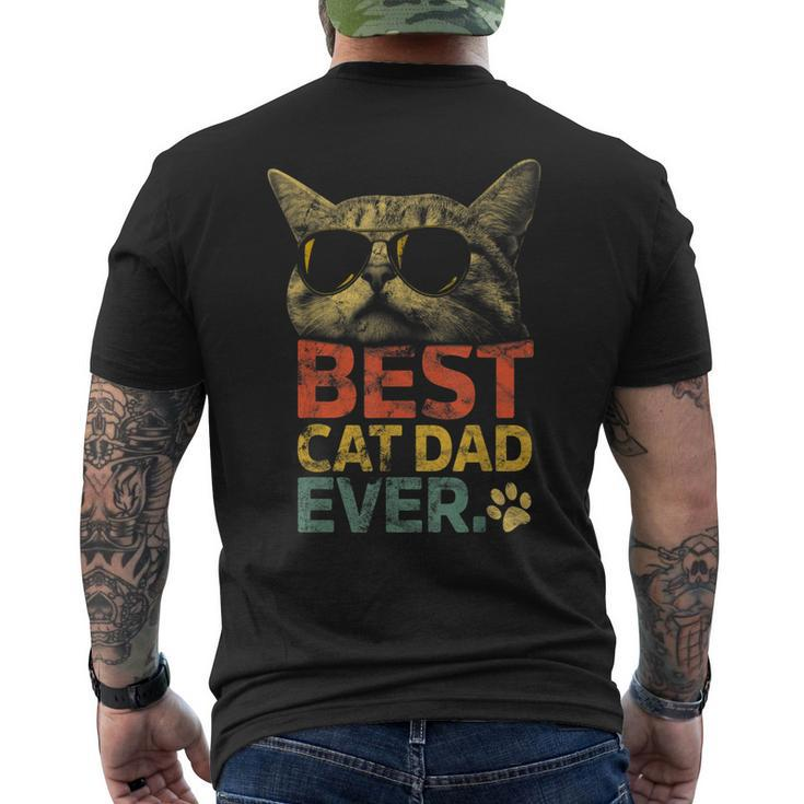 Best Cat Dad Ever For Dad On Fathers Day Cat Daddy Gift For Mens Mens Back Print T-shirt