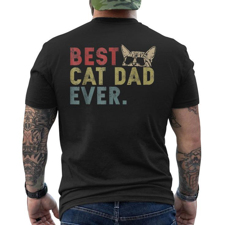 Best Cat Dad Ever Gift For Cat Daddy Mens Back Print T-shirt