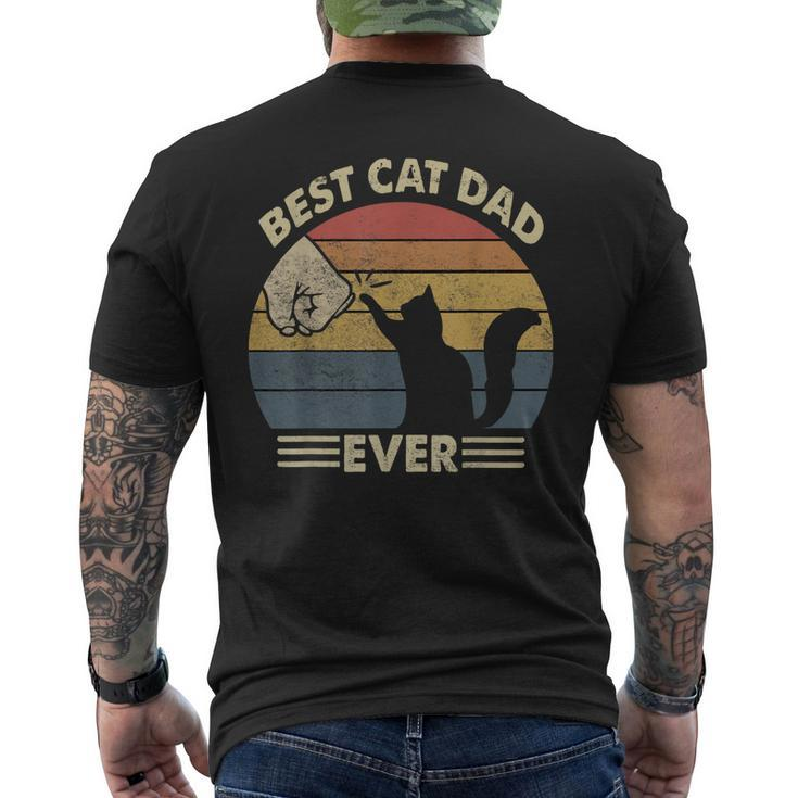 Best Cat Dad Ever - Kitten Lover Vintage Men's T-shirt Back Print