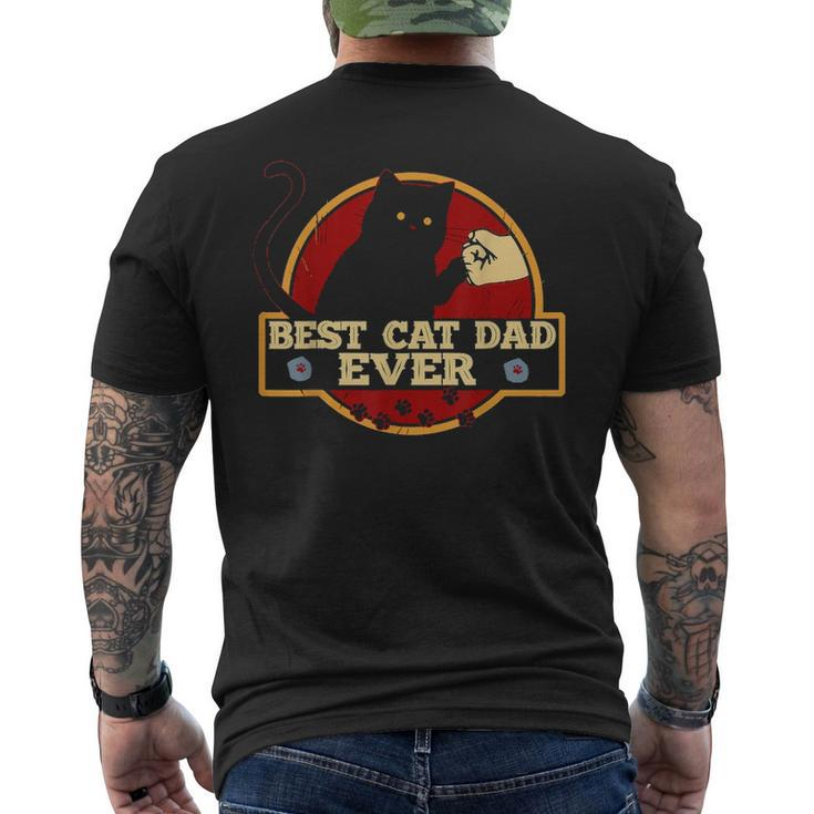 Best Cat Dad Ever Vintage Men Bump Fit Fathers Day V3 Men's T-shirt Back Print