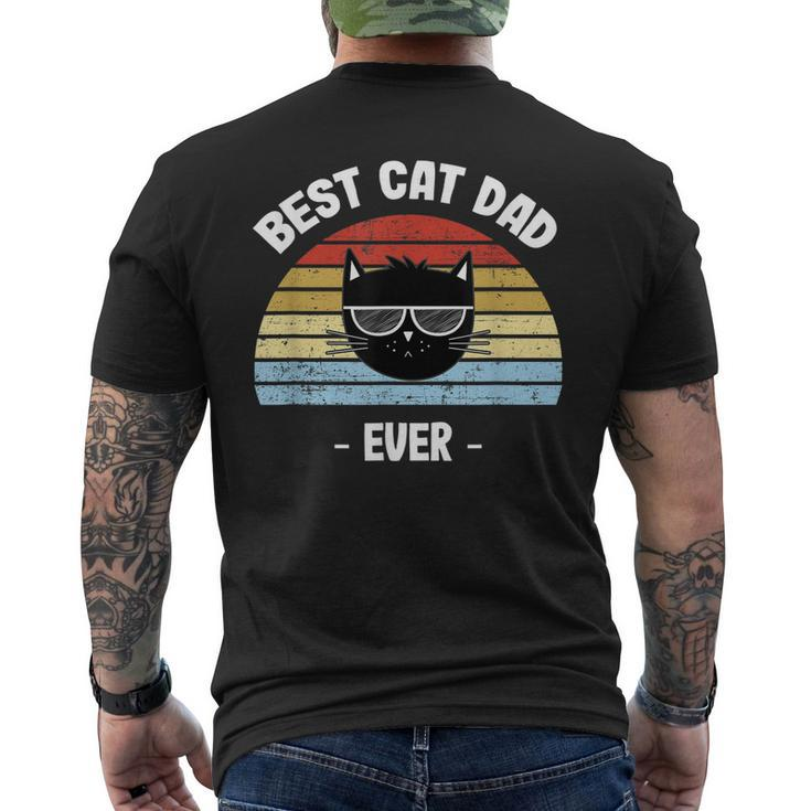 Best Cat Dad Ever Worlds Best Cat Daddy Men's Back Print T-shirt