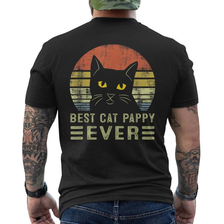 Best Cat Pappy Ever Bump Fit Fathers Day Gift Dad For Men Mens Back Print T-shirt