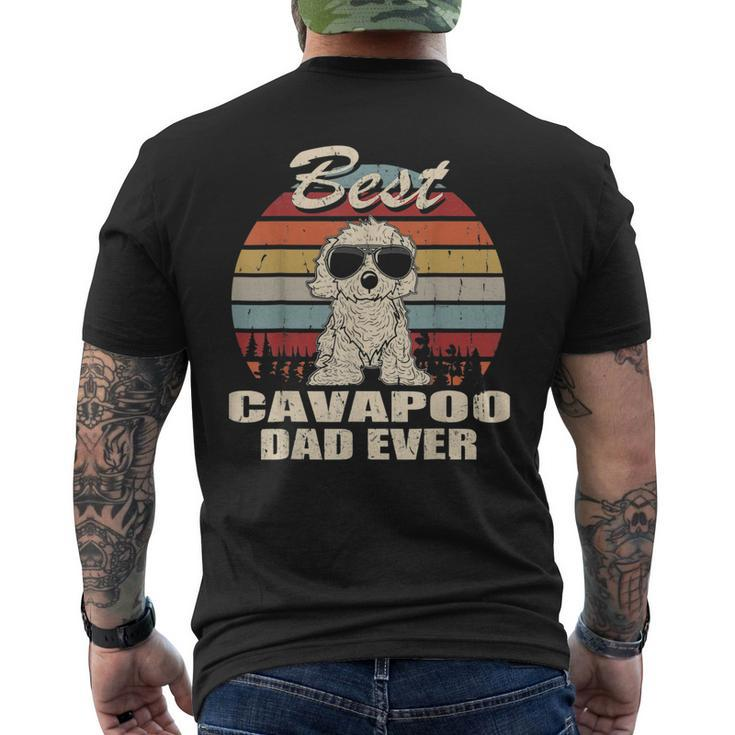 Best Cavapoo Dad Ever Vintage Retro Dog Dad V2 Men's T-shirt Back Print